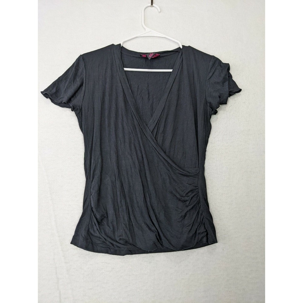 Willi Smith Womens Shirt Sz M Rayon Blend Black